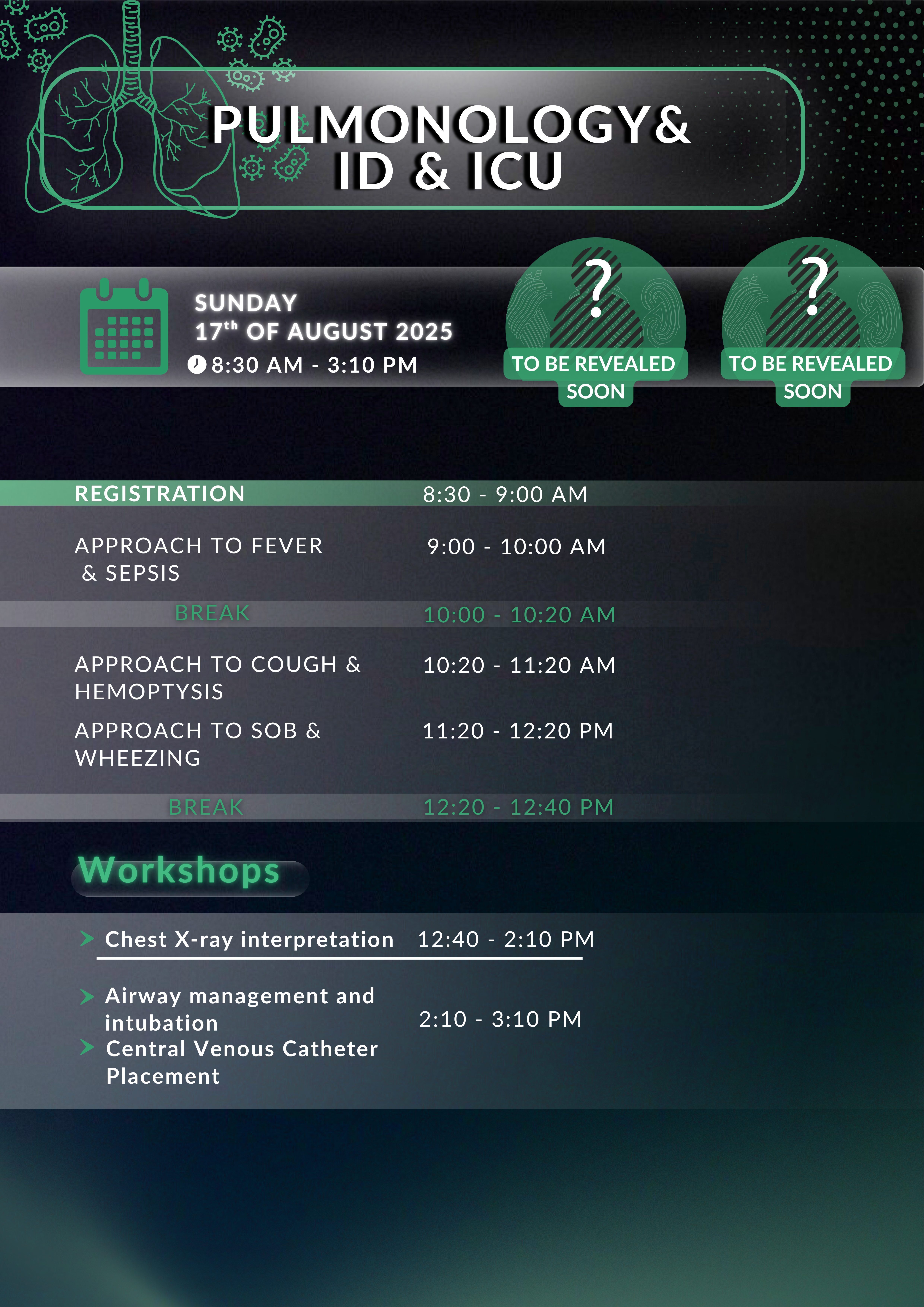 Day 2 - Pulmonology & ID & ICU activities overview