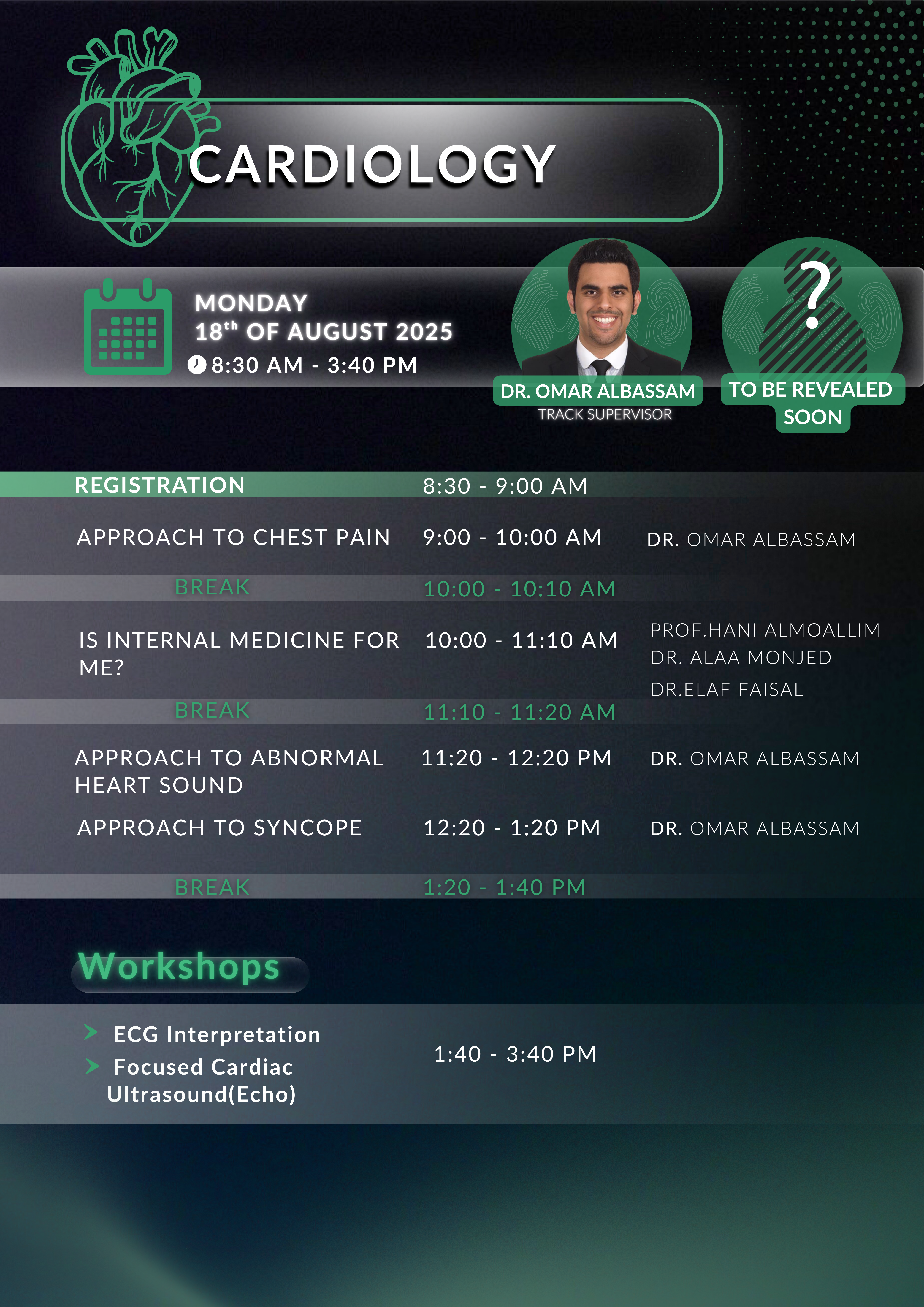 Day 3 - Cardiology activities overview